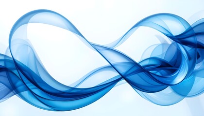 Abstract design, swirling blue shapes, smooth flowing lines,  (various shades of blue:1.2),  overlapping curves,  (soft edges:1.2),  minimalist style,  simple shapes,  white background,  