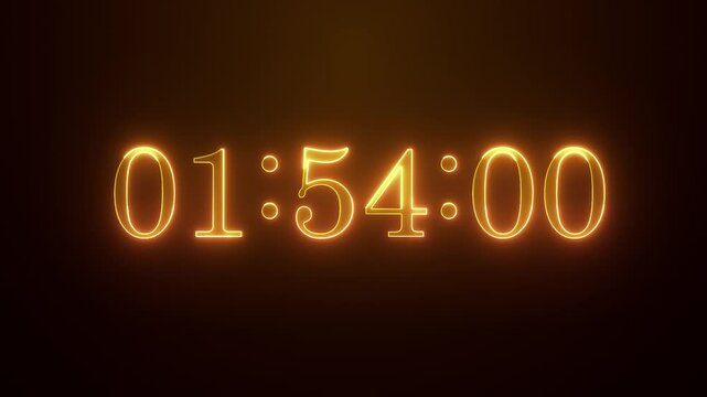 Neon Golden 2 Minutes Countdown
