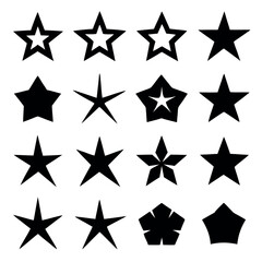 Collection of Diverse Star Shapes for Graphic Design