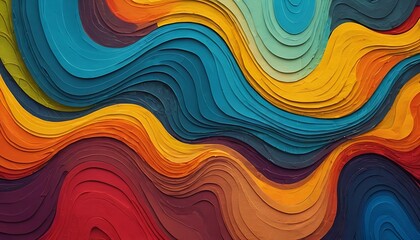 Fototapeta premium Abstract Colorful Wavy Lines Texture Background for Creative Designs