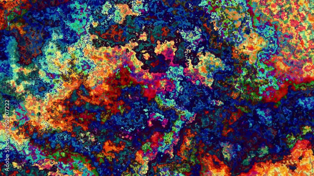 Fototapete Stop motion grunge loop motion texture abstract background animation. Grunge corrosion texture