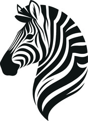 Zebra silhouette vector Art & Illustration 1