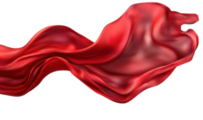 A piece of red silk fluttering in the wind