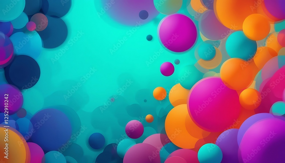 Aufkleber abstract colorful circles background with playful and modern design concept
