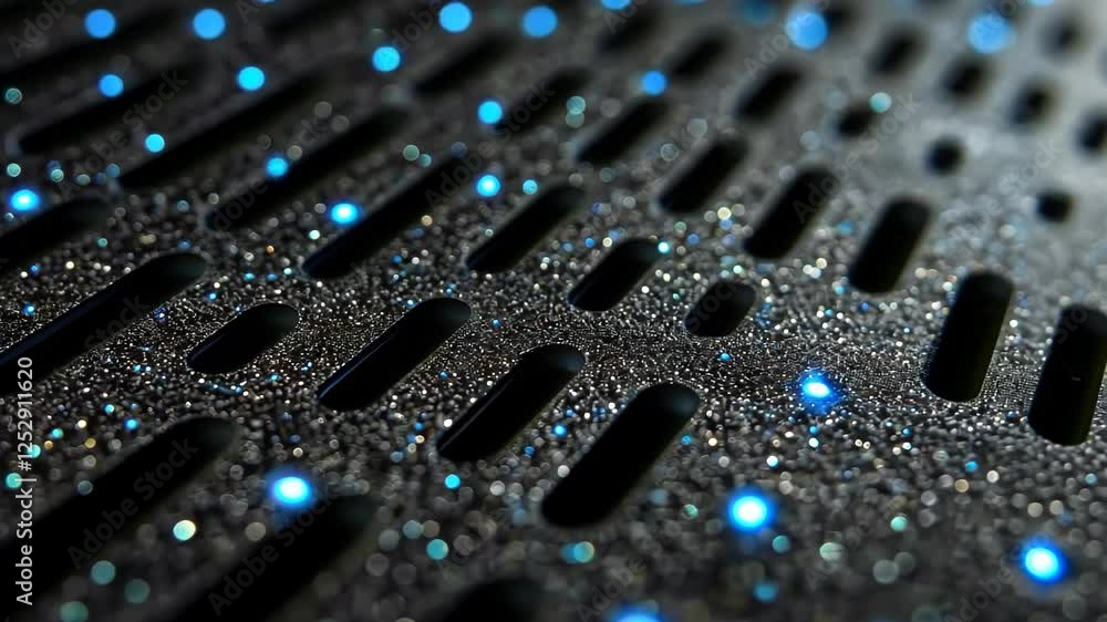 Poster intricate patterns glisten under a cosmic array of shimmering lights in a mesmerizing display of tex