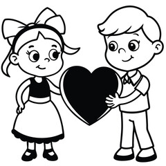 Valentine's Day. Boy and girl. Love cards. couple lovers
