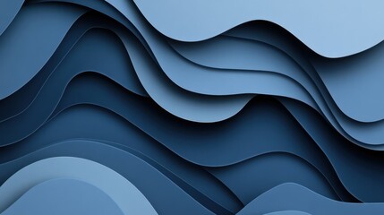 Fototapeta premium A smooth background of deep blue with soft glowing accents and subtle texture