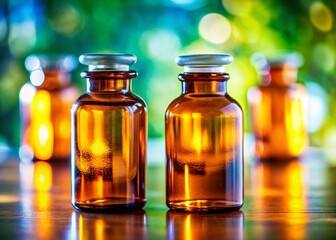 Close-up Tilt-Shift Photo of Two Medicine Bottles