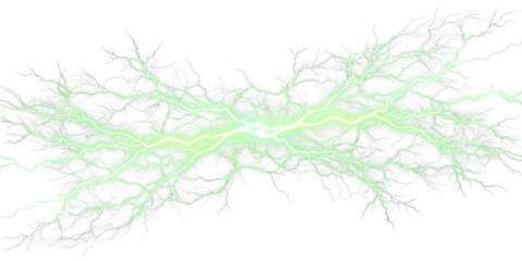green electric lightning png