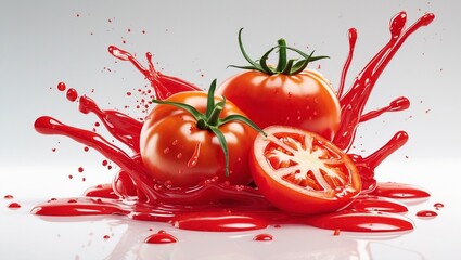 Refreshing Tomato Juice from Ripe Delicious Tomatoes.