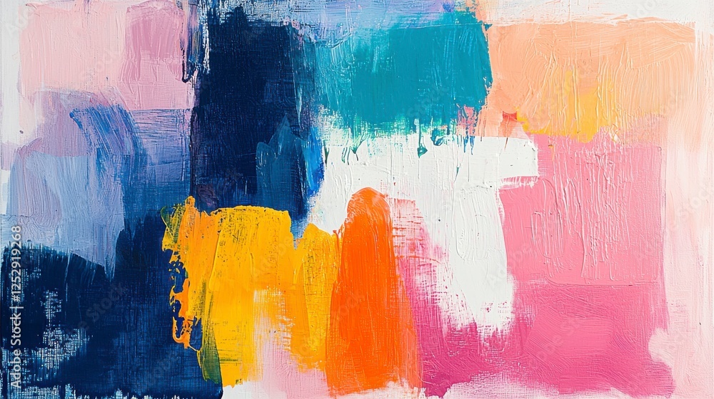 Aufkleber abstract colorful art piece with bold brush strokes and vibrant hues creating a dynamic visual exper