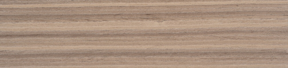 Flowing lines of natural Zebrano wood veneer blend shades of light oatmeal with dark coffee...