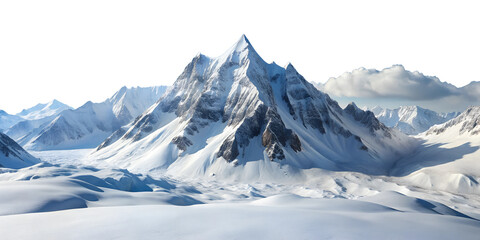 Obraz premium white snowy mountains landscape png