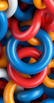 Colorful rings abstract background, design