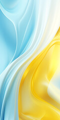 Blue and yellow wavy abstract background