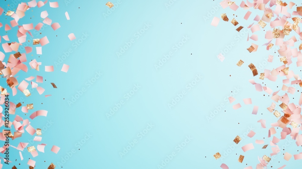 Poster gradient pastel backgrounds confetti copy space abstract pastel gradient background with scattered m