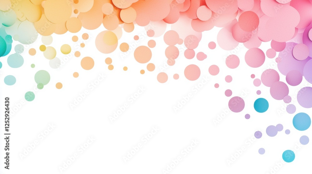 Poster gradient rainbow backgrounds confetti copy space bright rainbow gradient background with scattered c