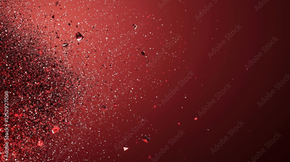 Aufkleber gradient red backgrounds confetti copy space bold and bright red gradient with festive confetti deta