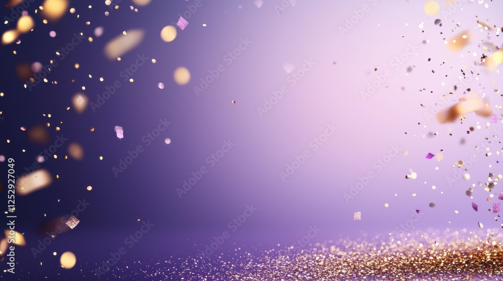 Aufkleber gradient purple backgrounds confetti copy space deep purple gradient blending softly with scattered 
