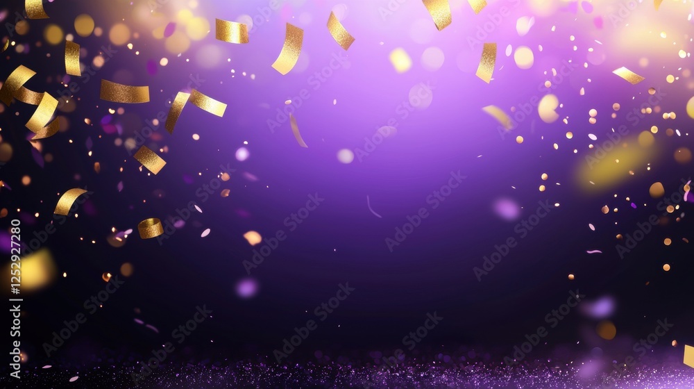 Poster gradient purple backgrounds confetti copy space elegant purple gradient background with subtle confe