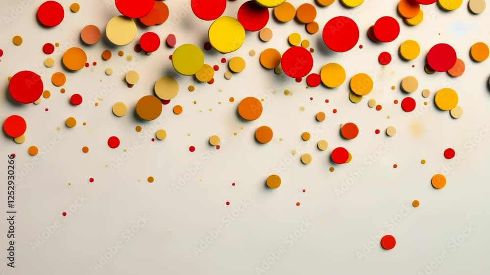 Poster colorful circles create a vibrant artistic display on a bright white background in a whimsical desig