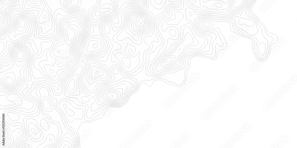 Poster contour abstract map relief land outline. topographic map patterns. white wave paper curved reliefs 