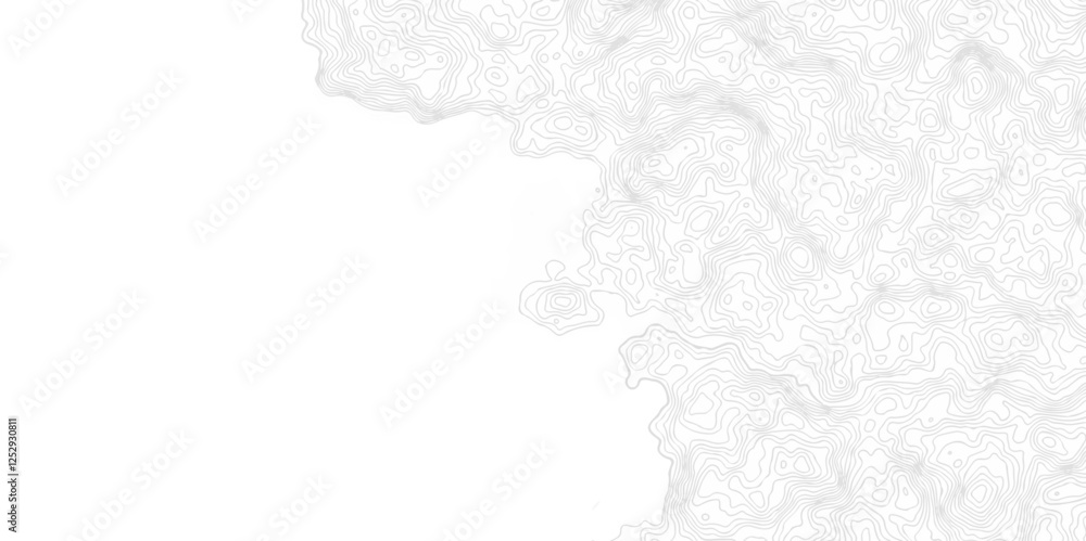 Poster contour abstract map relief land outline. topographic map patterns. white wave paper curved reliefs 