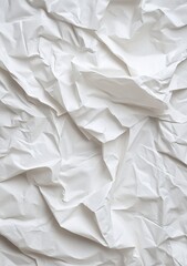 Obraz premium Crumpled White Fabric Texture