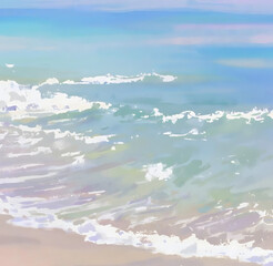 waves on the beach
