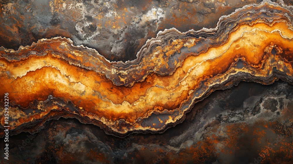 Poster abstract textured background with flowing orange and brown patterns