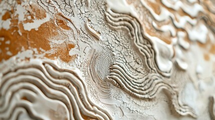 Abstract Background of Cracked Texture with Earthy Tones and Patterns