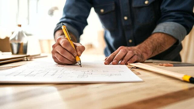 Homeowner Signing Contract with Renovation Company for Home Project