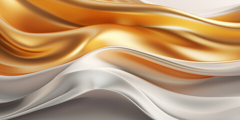 Obraz premium Gold and white silky cloth background