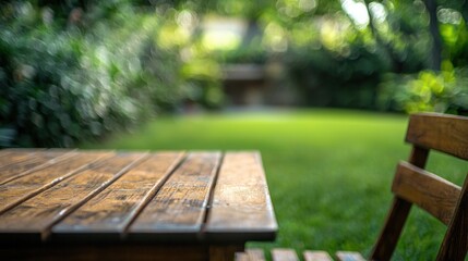 Serene Garden Table and Chair: A Peaceful Outdoor Setting