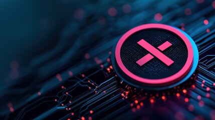 protection hacker prevention Futuristic digital overlay of a no hacker icon on a dark tech interface, highlighting prevention systems.