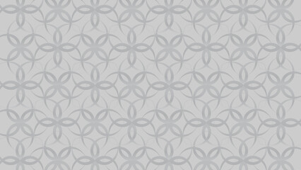 white lace seamless pattern
This seamless geometric pattern features interlocking circles and petal like shapes in elegant shades of gray.