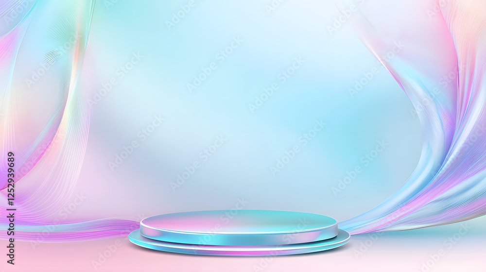 Poster colorful abstract background setting for product display studio digital art tranquil elevated viewpo