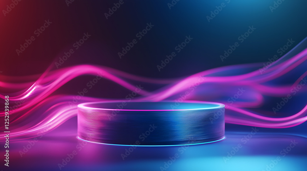 Aufkleber dynamic light waves abstract background digital art vibrant colors close-up view visual flow concept