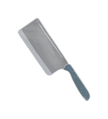 Isolated metallic kitchen tool, knife equipment