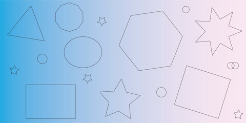 Blue purple color background and with geometric shapes styles