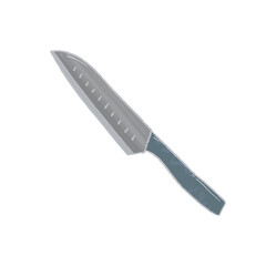 Isolated metallic kitchen tool, knife equipment