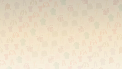 fashion themed pattern design
Subtle and stylish seamless pattern featuring various clothing items in soft pastel colors - coral pink, sage green, and beige.