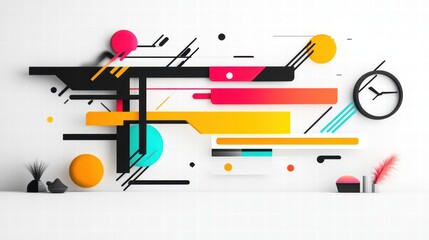 Obraz premium A clean and modern Gantt chart for project management, displaying tasks, deadlines, and work progress.