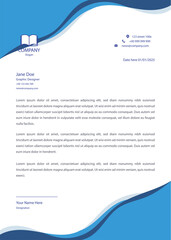 Professional Orange and Blue Corporate Letterhead Template Modern Business Letterhead Design