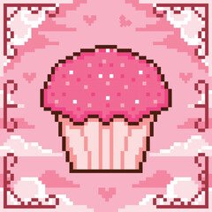 Pixel art valentine's vector illustrations