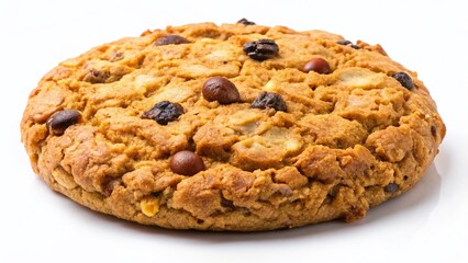 Delicious Oatmeal Cookie Isolated on White Background - Perfect for Baking Blogs and Recipes