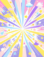 このデジタルグラフィックリソースは、高解像度の抽象的なイラストであり、光の爆発、鮮やかな色彩、ダイナミックな要素が特徴です。デザインはエネルギー、陶酔、魔法の感覚を呼び起こし、モダングラフィックデザイン、魅力的な背景、クリエイティブなブランディング、インパクトのある視覚的な用途に最適です。







