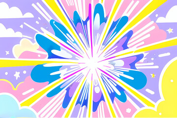 このデジタルグラフィックリソースは、高解像度の抽象的なイラストであり、光の爆発、鮮やかな色彩、ダイナミックな要素が特徴です。デザインはエネルギー、陶酔、魔法の感覚を呼び起こし、モダングラフィックデザイン、魅力的な背景、クリエイティブなブランディング、インパクトのある視覚的な用途に最適です。







