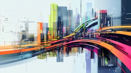 A detailed urban development master plan, displaying future city infrastructure, green spaces, and transportation networks.