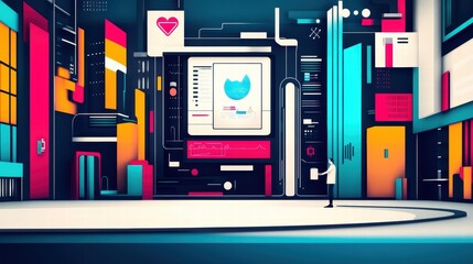 A futuristic healthcare concept with a glowing AI-powered medical interface, displaying holographic patient data and health analytics.